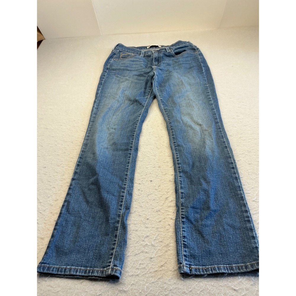 Levis Vintage Straight‎ Leg Jeans Star Stitch Detail Blue Denim Womens Size 8